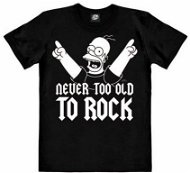 The Simpsons - Never Too Old To Rock - tričko L - Tričko
