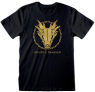 House of The Dragon - Gold Ink Skull - T-Shirt L - T-Shirt