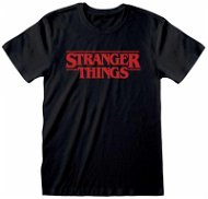 Stranger Things - Logo Fekete - tričko L - Póló
