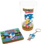 Sonic – pohár, kľúčenka a tácka - Darčeková sada