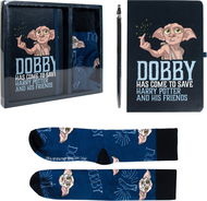 Harry Potter - Dobby - zápisník, propiska, ponožky - Dárková sada