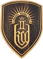 Kingdom Come: Deliverance 2 - velký dřevěný štít na stěnu (21 x 30 cm) - Dřevěný model