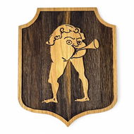 Kingdom Come: Deliverance 2 - Hospoda Díra - velký dřevěný štít na stěnu (32 x 39 cm) - Dřevěný model