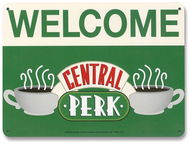 Friends Welcome to the Central Perk Kovová dekorativní cedule na zeď - Cedule