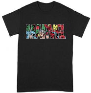 Marvel Comics - Logo Character Infill - tričko L - Tričko