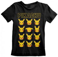 Pokémon - Pikachu Faces - dětské tričko - 5-6 let - Tričko