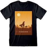 Star Wars|Hviezdne vojny TV seriál The Mandalorian – Retro Poster – tričko S - Tričko