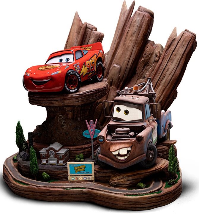 Cars - Lightning McQueen and Tow Mater - Deluxe Art Scale 1/10