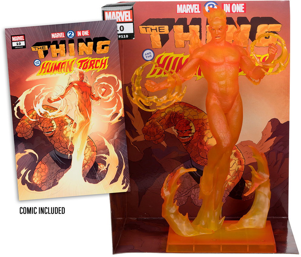 Marvel - Human Torch w/ Scene