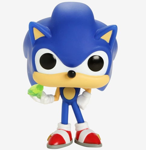 Funko Pop! Games: Sonic - Sonic with Emerald Collectible Toy, Blue