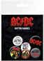 AC/DC - Button Badges - odznaky 6ks - Dárková sada