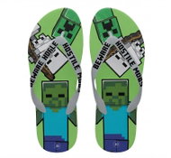 Kids' Minecraft Flip-Flops Green 31-32 - Slippers