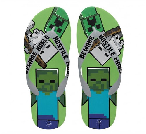 Kids' Minecraft Flip-Flops Green 31-32 - Slippers - Main image