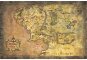 Plagát The Lord Of The Rings – Pán prsteňov – Map Of Middle Earth – plagát - Plakát