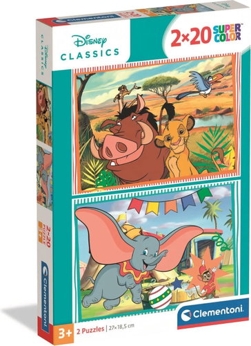 Fairy Tales The Lion King and Dumbo - 2 × 20 Piece Puzzle - Jigsaw Puzzle - Main image