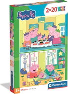 Prasátko Peppa - puzzle 2 × 20 dílků - Jigsaw Puzzle