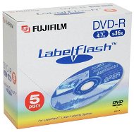 DVD-R médium FUJIFILM LabelFlash 4.7GB, 16x speed, balení 5 kusů v krabičce - -