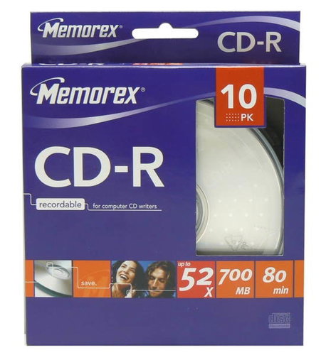 CD-R médium MEMOREX 10ks cakebox - - - Main image