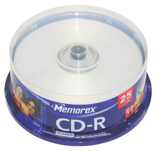 CD-R médium MEMOREX 80min, 700MB, 52x speed, balení 25ks cakebox - - - Main image