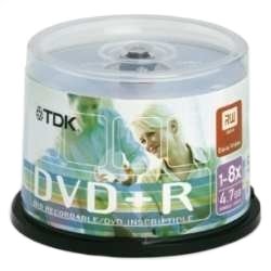 DVD+R médium TDK 4.7GB, 8x speed, spindle 50ks balení - - - Main image