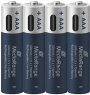 MediaRange USB-C Li-Ion Micro AAA, 1.5V, 500 mAh, 4ks - Nabíjecí baterie