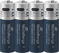 Nabíjecí baterie MediaRange USB-C Li-Ion Mignon AA, 1.5V, 1400 mAh, 4ks - Nabíjecí baterie