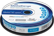 MediaRange BD-R (HTL) 25GB nyomtatható lemez, 10 db műanyag hengerben - Média