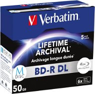 VERBATIM M-DISC BD-R DL 50GB, 6x, jewel case 5 ks - Média