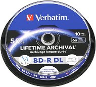 VERBATIM M-DISC BD-R DL 50 GB, 6x, printable, spindle 10 ks - Médium