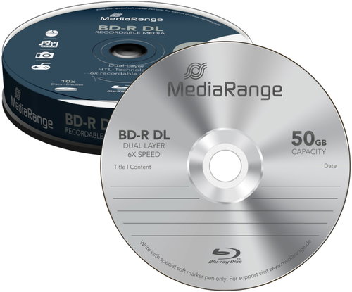 MediaRange BD-R 50GB 10pcs cakebox - Media - Main image