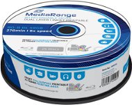 MediaRange BD-R (HTL) 50GB Dual Layer Inkjet Printable, 25db cakebox - Média