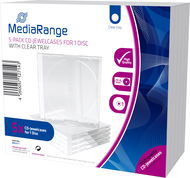 MediaRange 1 CD 10,4 mm, 5 db, átlátszó - CD/DVD tok