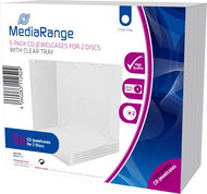 MediaRange 2 CD 10,4 mm, 5 db, átlátszó - CD/DVD tok