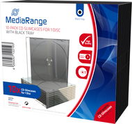MEDIARANGE 1 CD 5,2 mm + tray, fekete 10 darab/csomag - CD/DVD tok