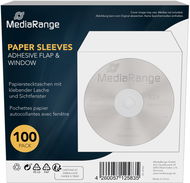 MEDIARANGE papírová obálka se zalepovací klopou a okénkem, 100 ks - Obal na CD/DVD
