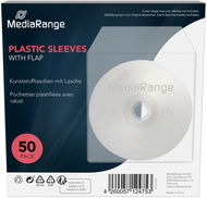MEDIARANGE plastová obálka s klopou transparentní, 50 ks - Obal na CD/DVD