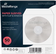 MEDIARANGE papírová obálka s klopou a okénkem, 50 ks - Obal na CD/DVD