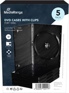 MediaRange 1 DVD 14 mm, 5 db, fekete - CD/DVD tok