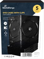 MediaRange 2 DVD 14 mm, 5 db, fekete - CD/DVD tok