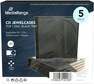 MediaRange 1 CD 10,4 mm, 5 db, fekete - CD/DVD tok