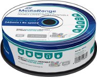 MediaRange DVD + R Dual Layer 8,5 gigabájt Injekt nyomtatható, 25 darab - Média