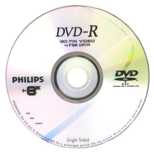 DVD-R médium PHILIPS 4.7GB, 8x speed, balení 10 kusů cakebox - - - Main image