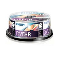 DVD-R médium PHILIPS 4.7GB, 16x speed, balení 25 kusů cakebox - -