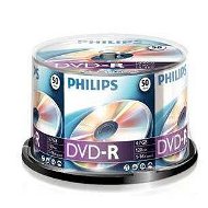 DVD-R médium PHILIPS 4.7GB, 16x speed, balení 50 kusů cakebox - -