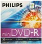 DVD-R médium PHILIPS MINI 1.4GB, 8cm, 4x speed, balení v krabičce - -