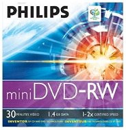 DVD-RW médium PHILIPS MINI 1.4GB, 8cm, 2x speed, balení v krabičce - -