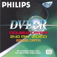 DVD+R Dual Layer médium PHILIPS 8.5GB, 2.4x speed, balení v krabičce - -