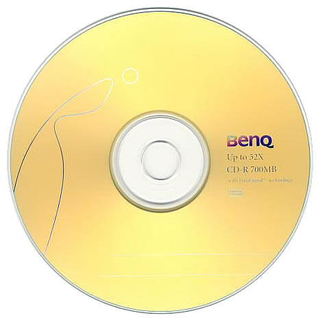 Pozlacené CD-R médium BenQ DataGuard Gold 52x cakebox - - - Main image