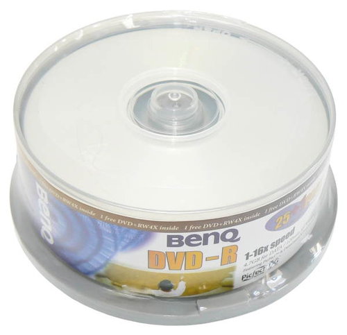 DVD-R médium BenQ 4.7GB + DVD-RW médium - - - Main image