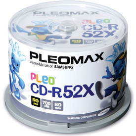 CD-R médium Samsung Pleomax 80m/700MB 52x, balení 50ks cakebox - - - Main image